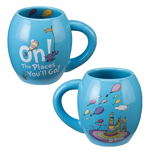 Dr. Seuss Oh the Places You'll Go 18 oz. Oval Ceramic Mug